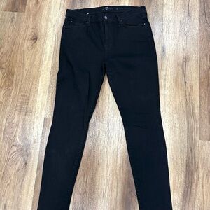 7 For All Mankind Women's Black Denim Skinny Jeans size 32
